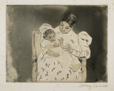 Das barfüßige Kind, ca. 1896-1897 von Mary Cassatt